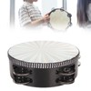 6 Inch Tambourines Double Row Melodious Polished Reflective Drum Hand