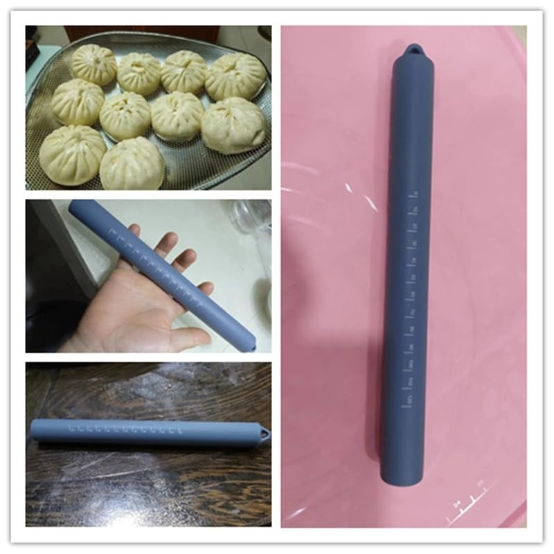 Silicone Rolling Pin Stainless Steel Inner Core Non Stick Rolling