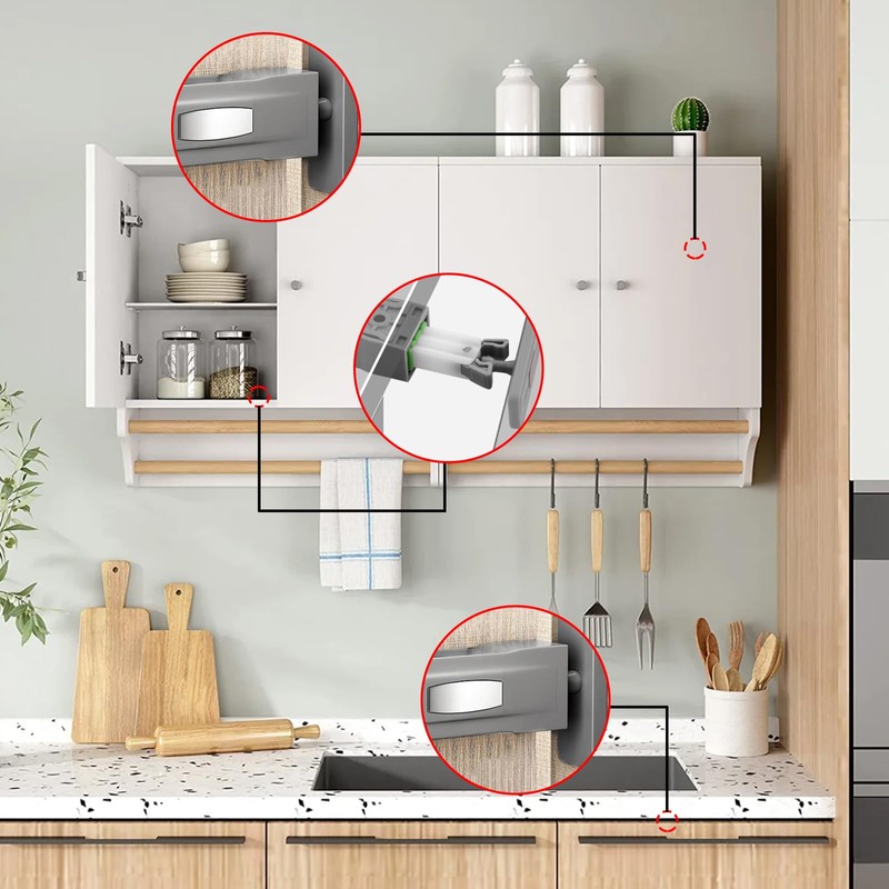 atnayo 4 Pcs Push to Open Door Catches, Latch for