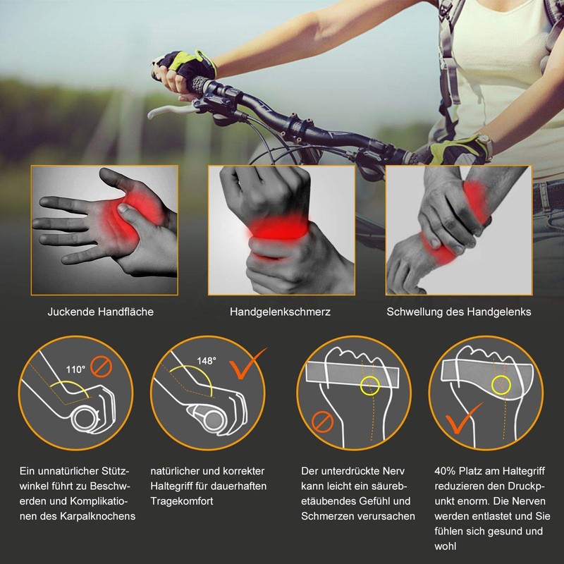 ELOSIS Bicycle Handlebar MTB Grips Ergonomic Handlebar Grips Bicycle Bike
