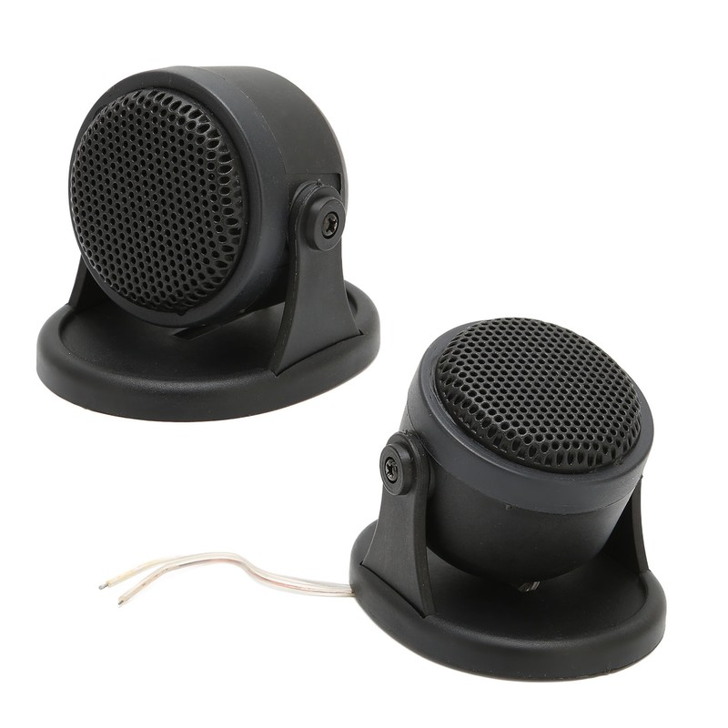 2pcs Dome Tweeter Car Audio Speaker Black 20W Loudspeaker Universal