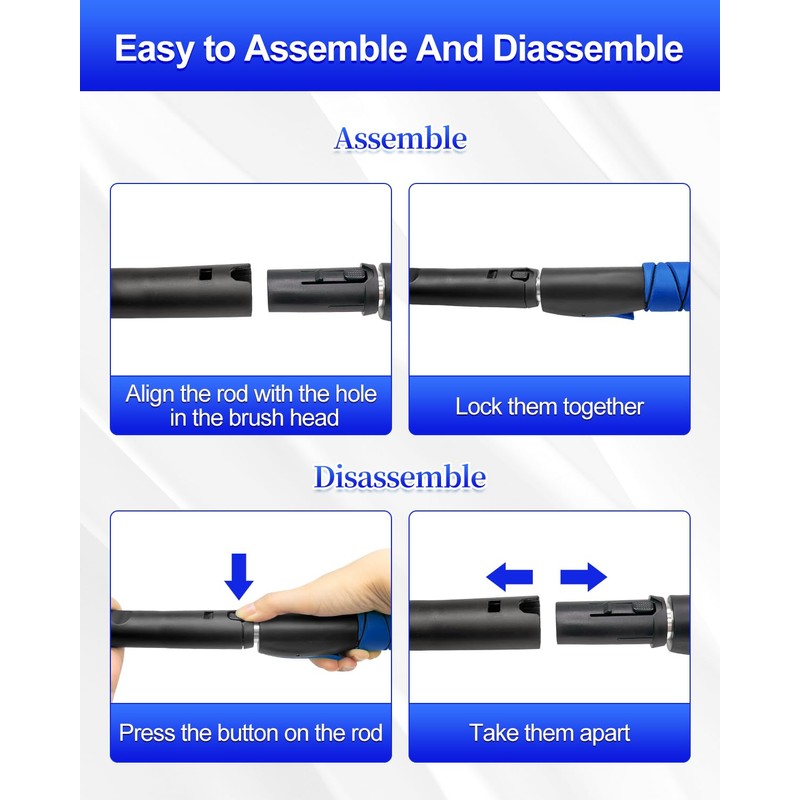 SEAAES 33 Inch Snow Brush and Ice Scraper for Car