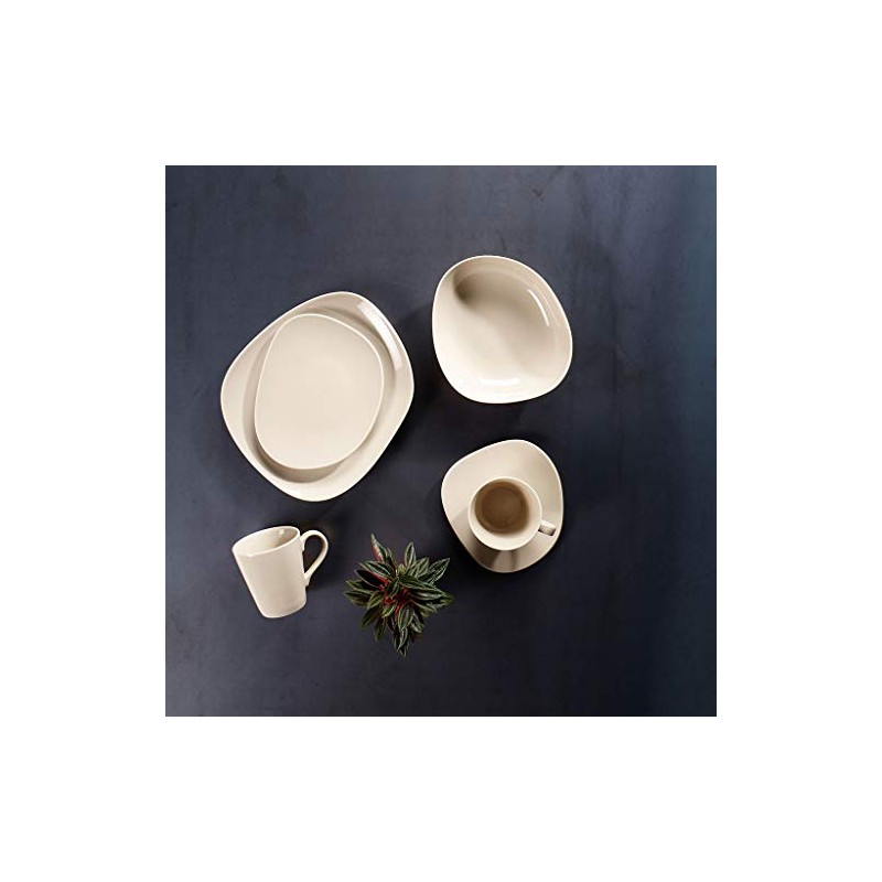 Organic Sand Deep Plate, 20 cm