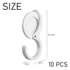 KSBBHDS Pack of 10 Adjustable Hooks, Coat Hooks, Plastic Hooks,