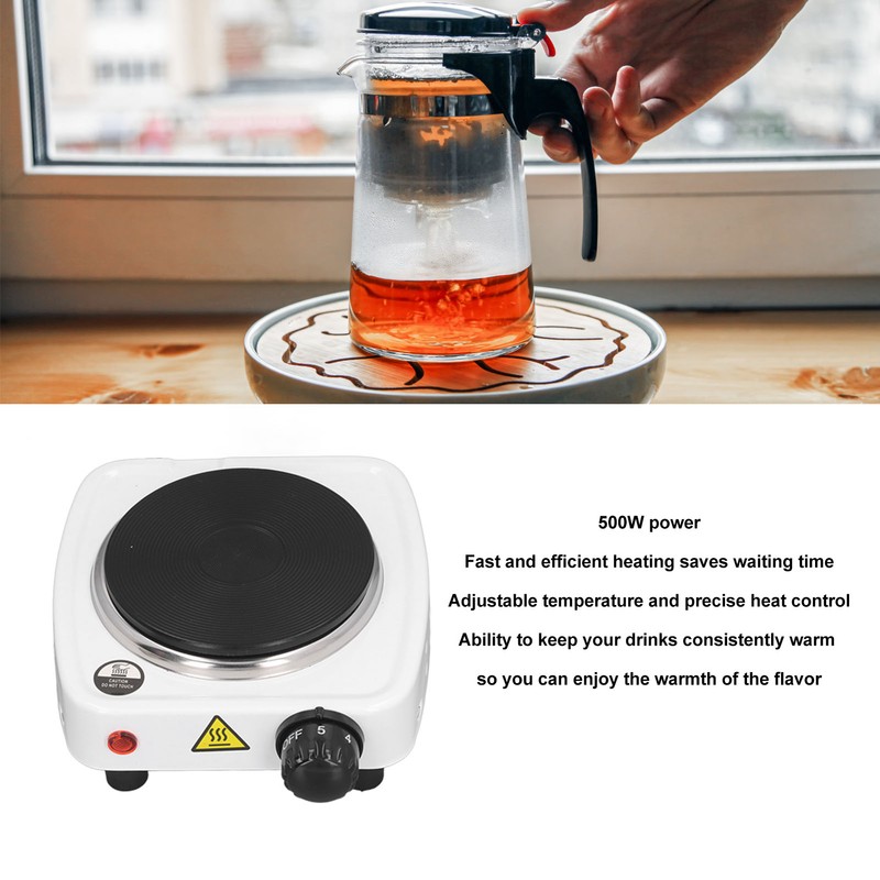 Mini Electric Stove 500W Multifunctional Adjustable Temperature Small Hot Plate