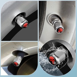 XYTAHDM Set of 4 Valve Caps Valve Caps Car Valve Cover Tyre Valve Caps Car SUV Motorcycle Bicycle Car Accessories