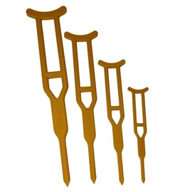 Plant Crutch Support for Drooping Stems or Branches | 4 Pcs Crutches Design for Supporting Vertical Growth of Various Plant Sizes | Made in USA (4 Pack, Brown)