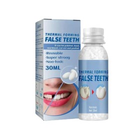 Temporary Dental Restoration Kit 1-2 PCS, Moldable Dentures & Tooth Fillers for Instant Smile, Halloween or Costume Use, White