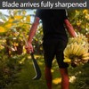 Sickle Garden Tool, Steel Billhook Machete Knife for Cutting Trees