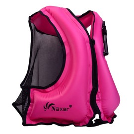 NAXER Chaleco Salvavidas Adulto Kayak Hombre Mujer Inflable, Chaleco Salvavidas Flotadores Deportivo Ligero Universal para Natación Snorkel Wakeboard Pesca Deporte acuático, Mediano para 90lb-220lb