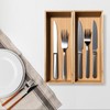 guiogc Silverware Drawer Organizer, Silverware Utensil Tray Holder, Wood Storage