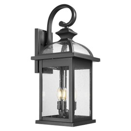 Darkaway Outdoor Lights Fixtures Wall Mount, Extra Large 26inch Outdoor Wall Sconce Lights with Seeded Glass Waterproof Outside Exterior Lights Fixture for House Front Porch Patio Garage E12 Bulb Base