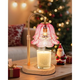 Lanhado Flower Candle Warmer Lamp with Timer - Dimmable Electric Candle Warming Lamps, Adjustable Wax Melter Wamers Light for Jar Candles, Birthday Gifts for Women, Christmas New Home Decor