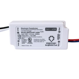 LA LED Lighting 24V 60W Compact Dimmable LED Transformer – UL, cUL, FCC – Class 2, Class P – TRIAC/ELV/MLV – Constant Voltage Power Supply – 100-277V AC