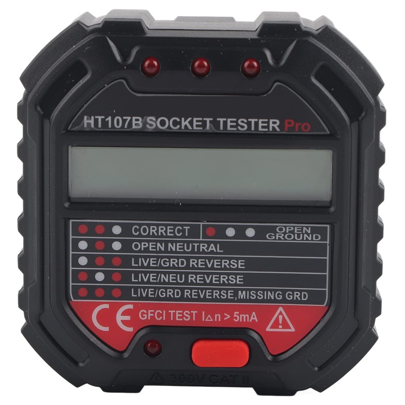 Probador de Toma de Corriente HT107B Detector de Circuito Eléctrico