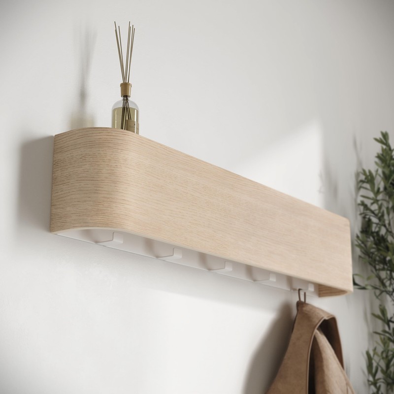 Kazai. Wall-Mounted Coat Rack 'Toke' - Modern Design Coat Rack
