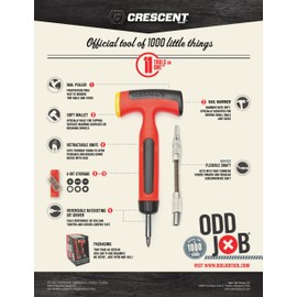 Crescent CMT1000 Odd Job Multi-Tool, Red/Black