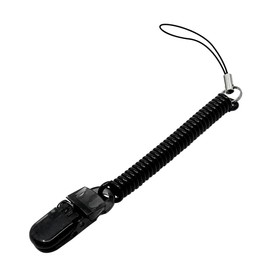 Rasta Banana RCST04BK Coil Strap, Fish Clip, Short Type, Easy to Open/Close, Fall Prevention, Lost Prevention, Black