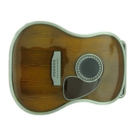 Yippo Accessories Acoustic guitar body enamel 3.5" x 2.75" metal belt buckle
