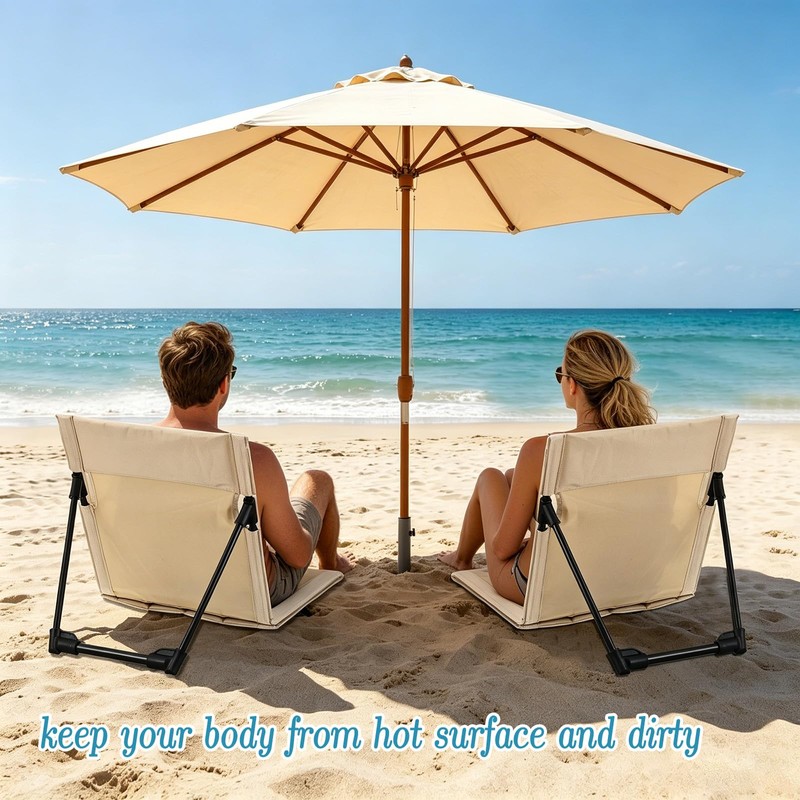 HFYZZ 42.5 Inch Long Extended Foldable Poolside Chairs, Portable Folding