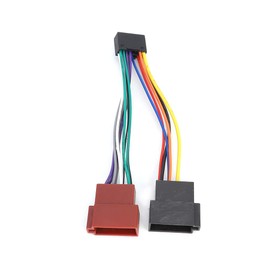 AMONIDA Adaptador de Conector de Arnés de Cableado ISO, Adaptador de Arnés de Cables de Radio ISO para Automóvil Adaptador de Conector de Arnés Hembra de Bus ISO de 16 Pines para NC