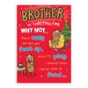 Humour Christmas Card Brother - 9 x 6 inches -