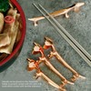 4 PCS Chopstick Rest Zinc Alloy Plating Reusable Dinner Spoon