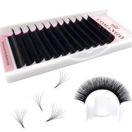 Lash Extension Easy Fan Volume Lashes C/D/DD Curl Volume Lash Extensions 0.07 15-20mm Mixed Tray CoMango Self Fanning Eyelash Extensions