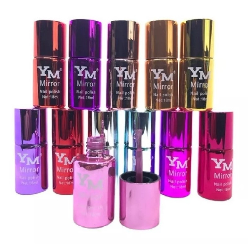 KFMX 3 Barniz Efecto Espejo + Lámpara Uv Led Para