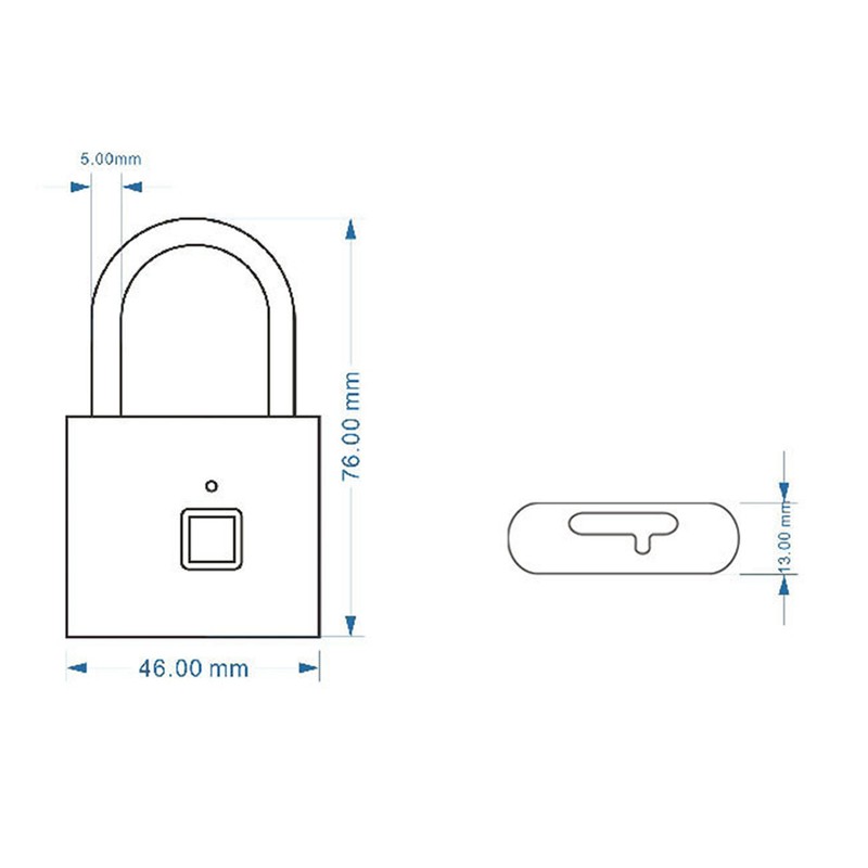 Smart Fingerprint Padlock Waterproof for TuyaSmart Bluetooth Keyless Padlock for