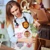 BGBDEIA Leopard Print Pattern Apron for Women Men, Adjustable Apron