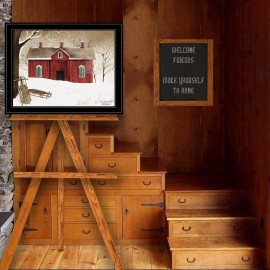 TrendyDecor4U Contemporary "New Fallen Snow" Framed Print Wall Art by Billy