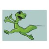 Lunarable Animal Cutting Board, Gecko Running from Something Funny Character