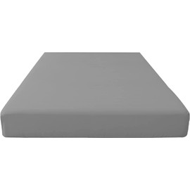 Sunshine Comfort® Percale Cotton Rich 180 Thread Count Non Iron 25cm Fitted Bed Sheets (Single, Silver Grey)