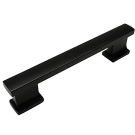 Cosmas 25 Pack 702-96FB Flat Black Contemporary Cabinet Hardware Handle Pull - 3-3/4" Inch (96mm) Hole Centers
