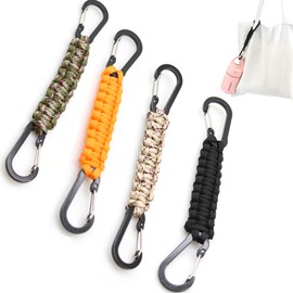 OHYER schlüsselband mit karabiner Schlüsselanhänger Geflochtene Lanyard Paracord-Lanyard-Clips großer karabinerhaken schlüsselanhänger Band Karabiner Für den Außeneinsatz (Bunt-Doppelhaken-4)