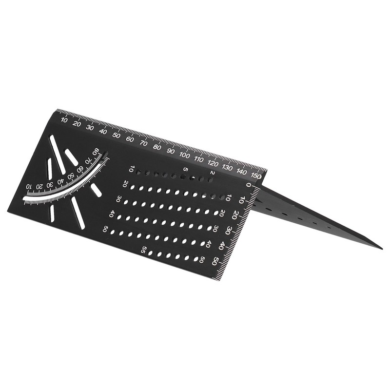MultiFunctional Aluminum Alloy Angle Ruler Woodworking Measuring Ruler Tool Accessory