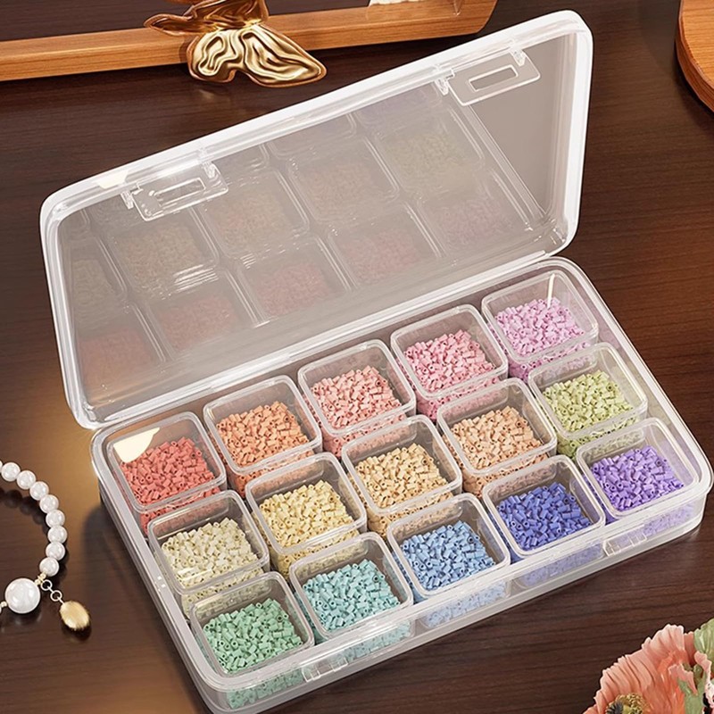 2 Pack 15 Grid Storage Organizer, Independent Small Compartment Boxes
