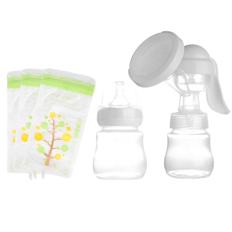 Manual Suction Breast Pump Adjustable Painless Baby Infant Feeding Milk