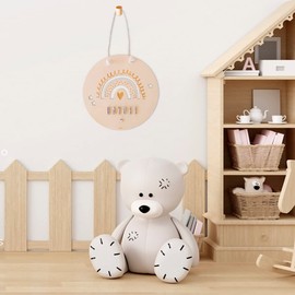 nagu® Rainbow Wooden Bunting Reading Gives Dreams Decorative Wooden Hanging Plaque with a Beautiful Reading Phrase, Ideal for Nursery Decoration or Novelty Gift for Boys