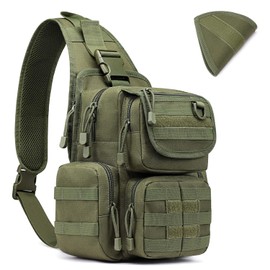 G4Free Taktisch Brusttasche Military Schultertasche Chest Sling Pack Molle Armee Crossbody Bag Militärisch Umhängetasche Single Strap Rucksack für Reisen Wandern Camping Trekking