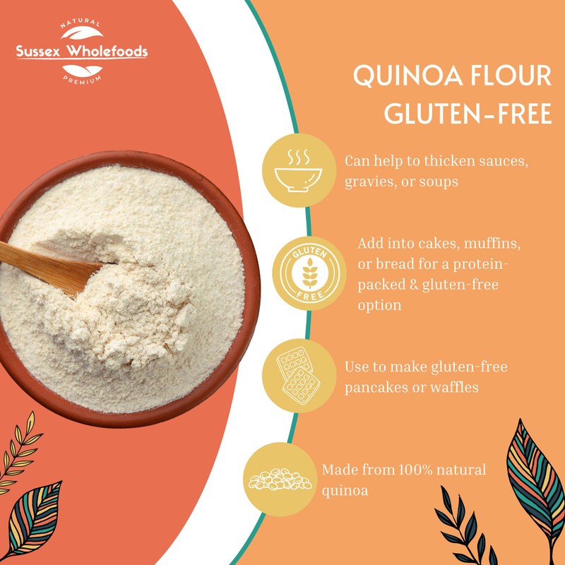 Organic Quinoa Flour, Gluten-Free 500g - High Protein, Nutrient-Dense, Versatile