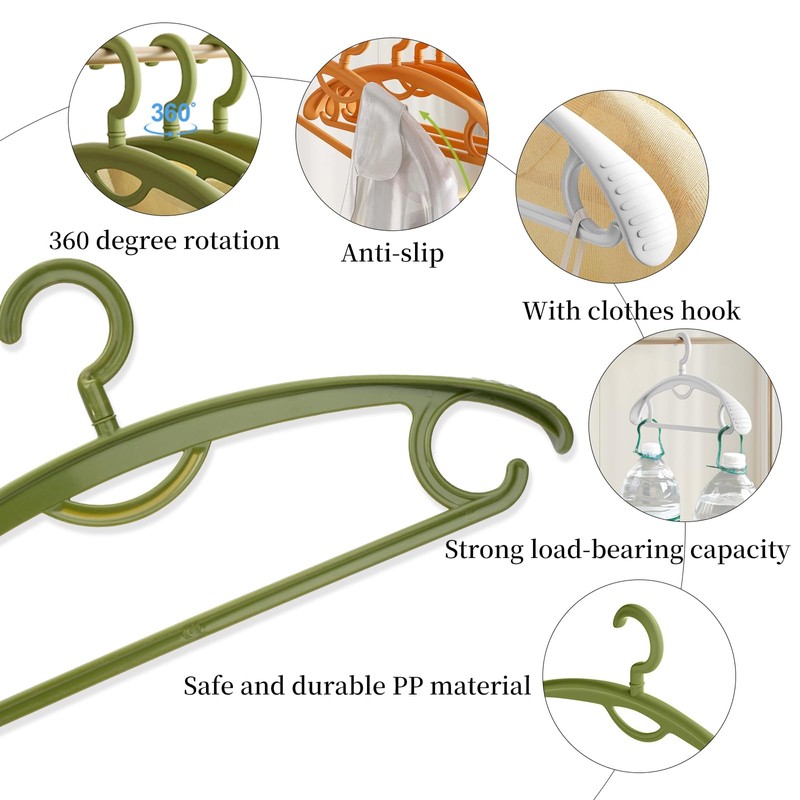 Plastic Clothes Hanger, Extra Thick Plastic Wide Shoulder Adult 360
