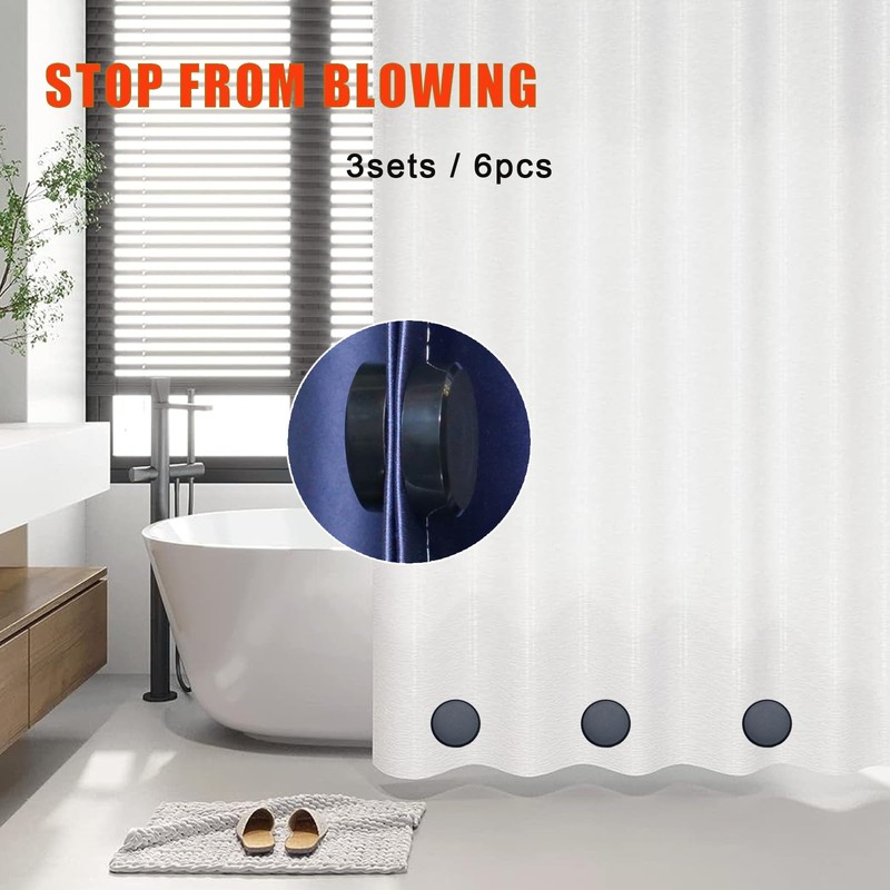 ETHORY Heavy Strong Magnets Shower Curtain Weights, Magnetic Shower Curtain