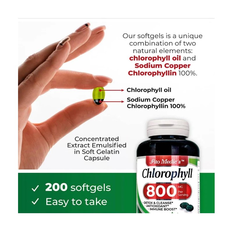 Pure Lab - Chlorophyll - pure - 800 mg per