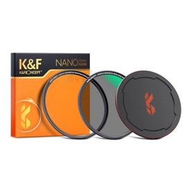 K&F Concept 62mm Magnetic ND8 Lens Filter with Adapter Ring+ Alloy Lens Cap,3 stops Optical Glass ND for DSLR Cameras (Nano-X Series)