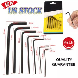 Unbranded Alloy Steel 0.7mm-3mm Mini Micro Hexagon Hex Allen Key Set Wrench Screwdriver US