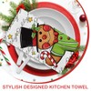 Seliem Merry Christmas Gingerbread Man Kitchen Dish Towels Set of