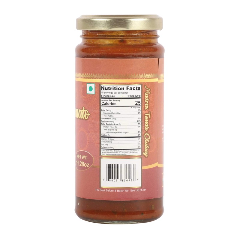 TAJ Gourmet Madras Tomato Chutney, 320g (11.2oz)