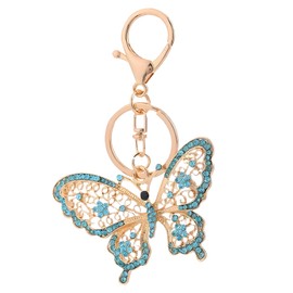 Ritzephyria Cute Butterfly Keychain for Women with Diamond Charm – Stylish Bag, Purse or Car Accessory – Lovely Gift for Her